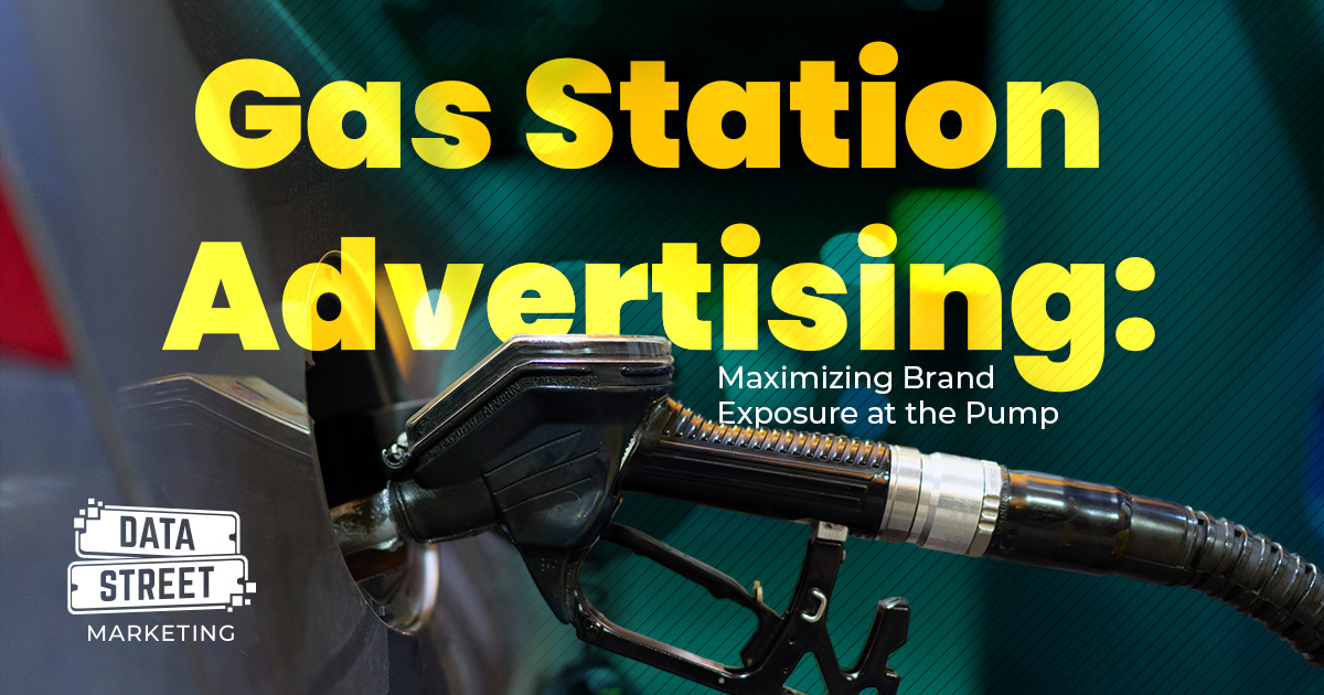 Digital screen displaying Gas Station TV advertising at a fuel pump, engaging consumers.